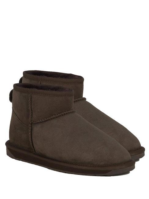 EMU STINGER MICRO  Skórzane botki czekolada - Buty damskie
