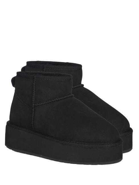 EMU STINGER MICRO FLATFORM Botki na koturnie czarny - Buty damskie