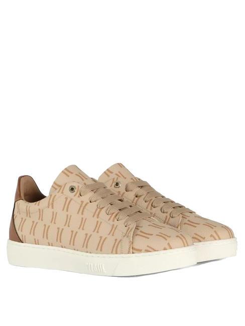 ALVIERO MARTINI PRIMA CLASSE MONOGRAM Damskie trampki krem - Buty damskie