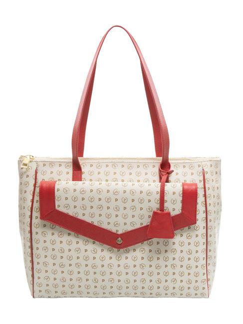POLLINI HERITAGE Torba na zakupy  kość słoniowa/lak - Torby damskie