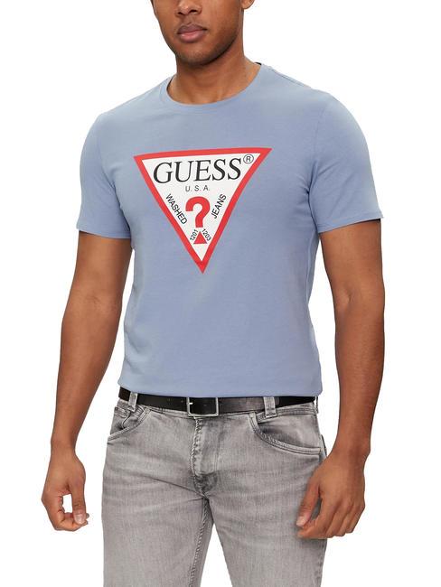 GUESS ORIGINAL Koszulka z logo częściowo pochmurno - Koszulki męskie