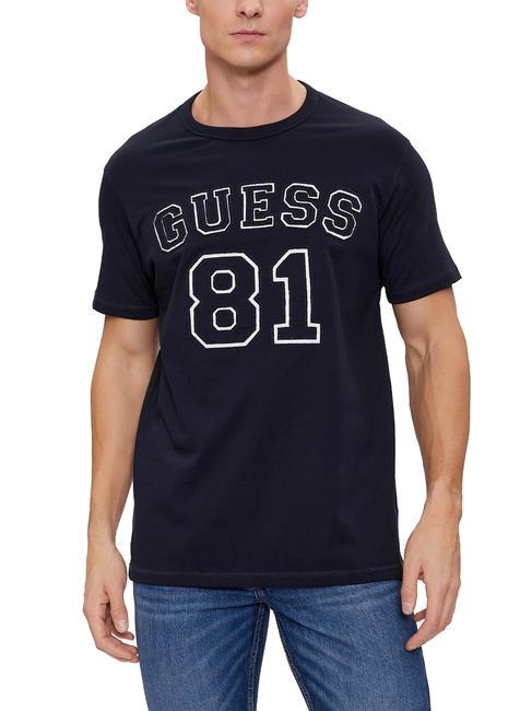 GUESS 81 PATCH Koszulka bawełniana inteligentnyniebieski - Koszulki męskie