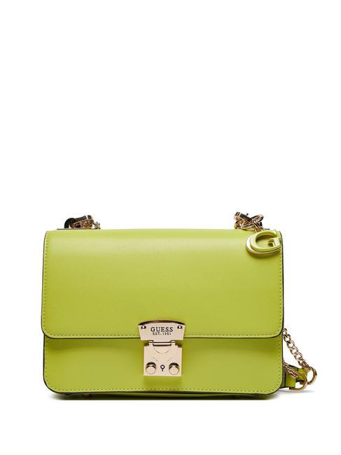 GUESS ELIETTE Convertible Mała torebka na ramię / torba crossbody limonkowy - Torby damskie
