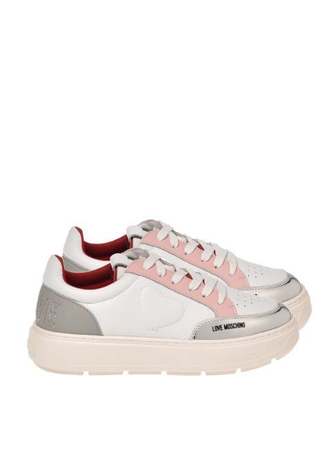 LOVE MOSCHINO BOLD 40 MIX Adidasy biały/srebrny/chip/szary - Buty damskie