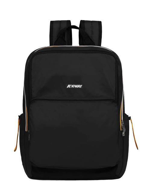 KWAY GIZY Nylonowy plecak na laptopa 15" czarny czysty - Plecaki na laptopa do pracy