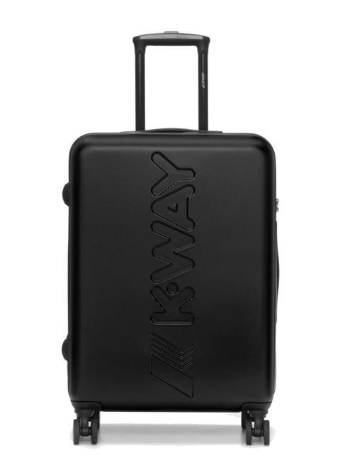 KWAY MAXILOGO Wózek średniej wielkości czarny czysty/niebieski MD kobalt - Wózki twarde