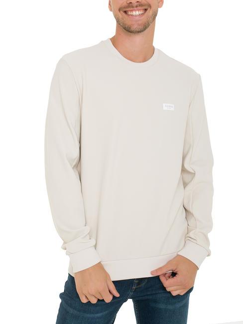 GUESS TECH Bluza z okrągłym dekoltem z tkaniny technicznej marzycielski księżyc - Bluzy męskie