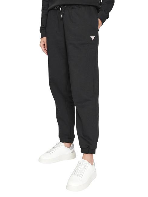 GUESS JEANS TRIANGLE Spodnie dresowe z dzianiny polarowej odrzutowiec - Dresy sportowe damskie