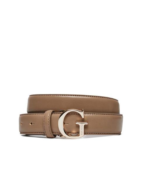 GUESS G Pasek skórzany różowy cień - Paski