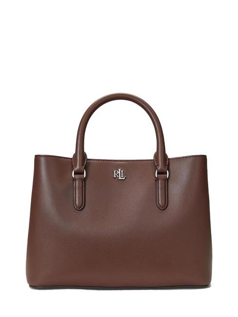 RALPH LAUREN MARCY Torebka z paskiem na ramię, ze skóry ciemny mahoń - Torby damskie