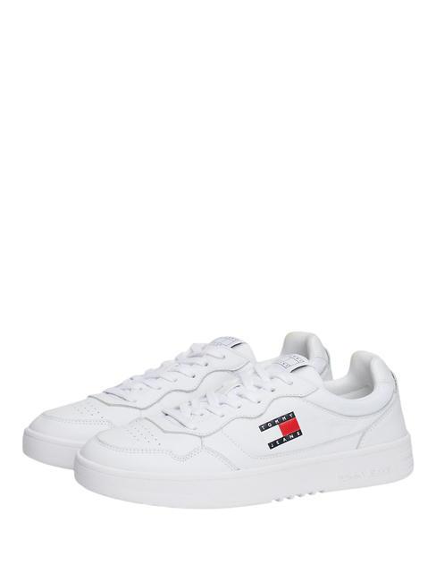 TOMMY HILFIGER TOMMY JEANS Cupsole Skórzane trampki biały - Buty męskie