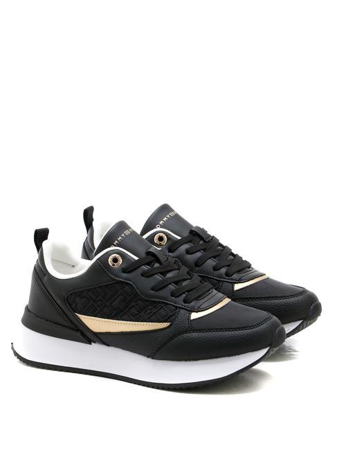 TOMMY HILFIGER MONOGRAM RUNNER Adidasy CZARNY - Buty damskie