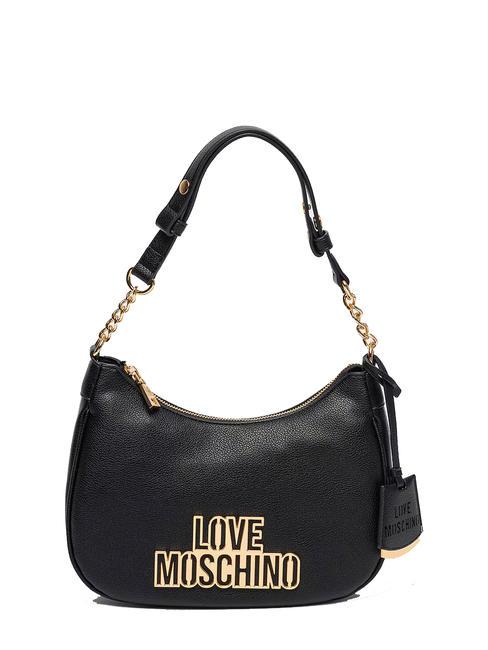 LOVE MOSCHINO METALLIC LOGO Torba na ramię Czarny - Torby damskie