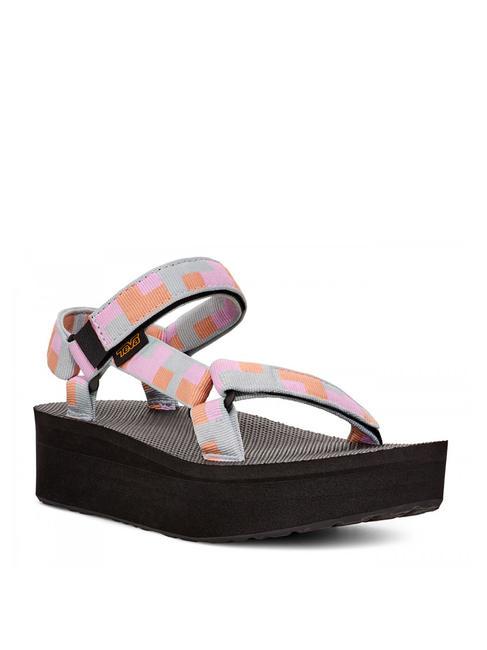 TEVA FLATFORM UNIVERSAL Sandał retro kształty perłowo-niebieskie - Buty damskie