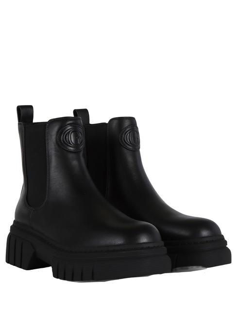 GUESS ALIS Skórzane botki CZARNY - Buty damskie