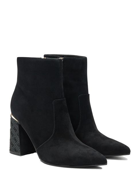 GUESS FRENKIE Skórzane botki CZARNY - Buty damskie