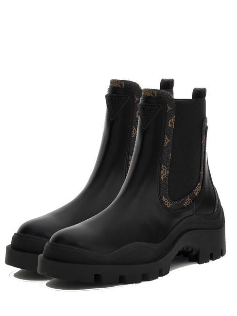 GUESS YESSES 2  Buty do kostki CZARNOBRĄZOWY - Buty damskie