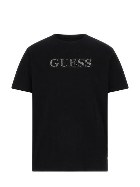 GUESS EMBELLISHED LOGO  Koszulka bawełniana odrzutowiec - Koszulki męskie
