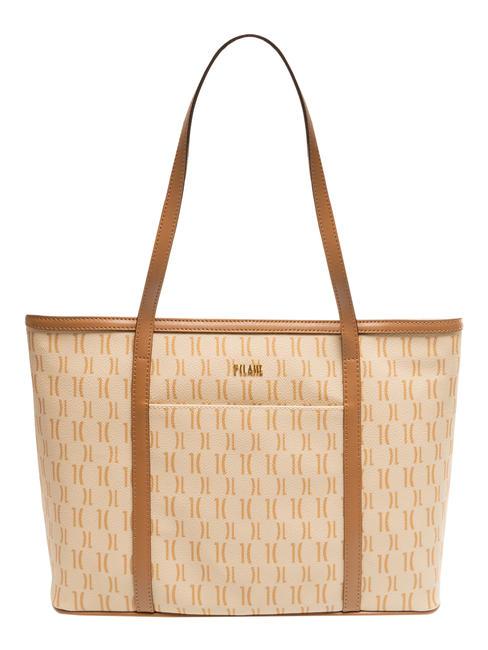 ALVIERO MARTINI PRIMA CLASSE MONOGRAM Nadruk logo na torbie zakupowej krem - Torby damskie