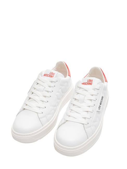LOVE MOSCHINO BOLD 40 Skórzane trampki biały/lakier - Buty damskie