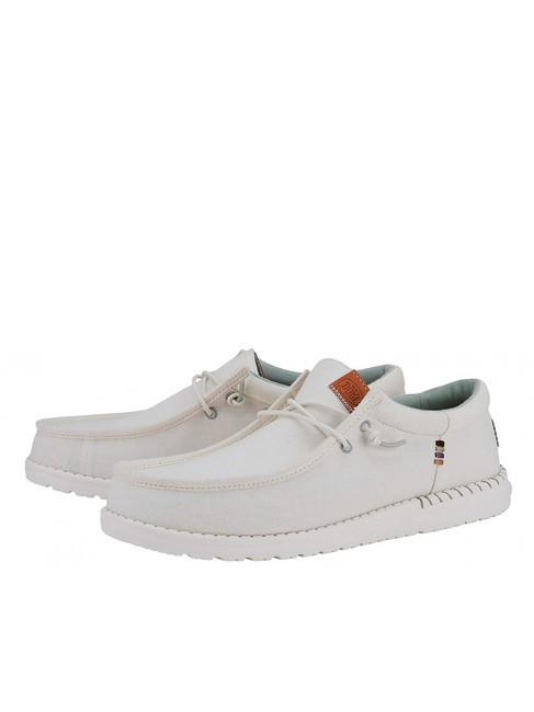 HEY DUDE WALLY FUNK NYLON CRAFT Mokasyny z tkaniny szambraj kamień biały - Buty męskie