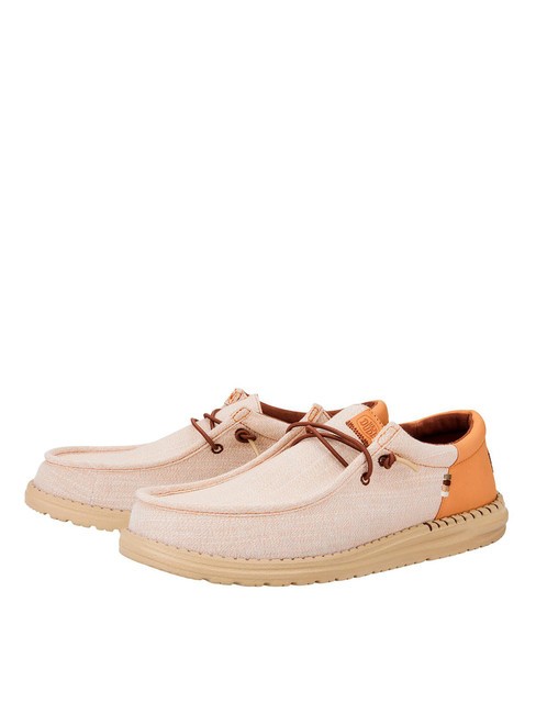 HEY DUDE WALLY FUNK NYLON CRAFT Mokasyny z tkaniny szambraj tytoniowy brąz - Buty męskie