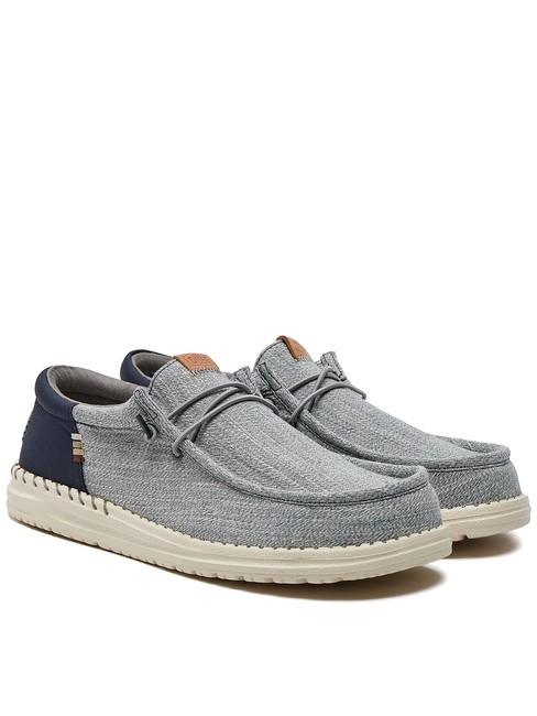 HEY DUDE WALLY FUNK NYLON CRAFT Mokasyny z tkaniny szambraj marynarka wojenna - Buty męskie