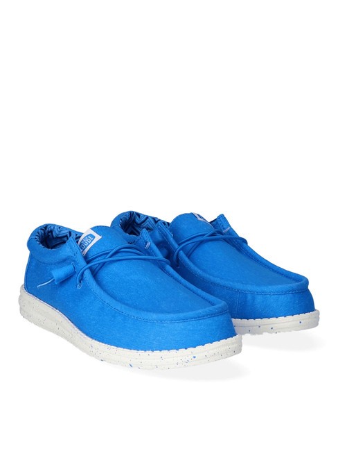 HEY DUDE WALLY CANVAS M Łatwe do zakładania mokasyny z płótna niebieski - Buty męskie
