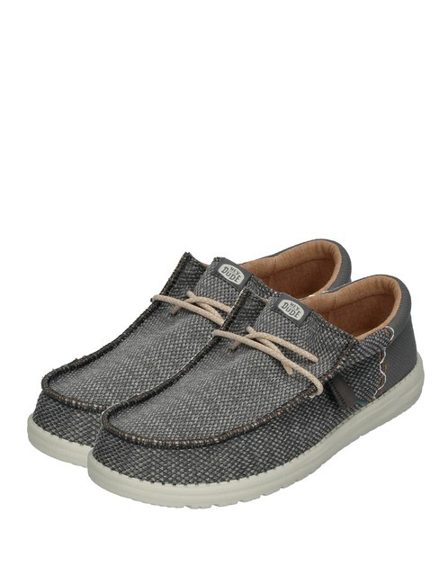 HEY DUDE WALLY FUNK OPEN MESH Łatwe do zakładania mokasyny z siateczki szary - Buty męskie