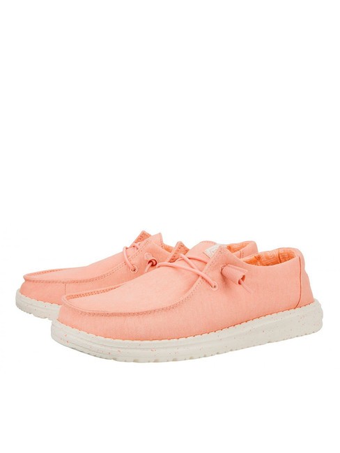 HEY DUDE WENDY CANVAS W Mokasyny płócienne różowy - Buty damskie