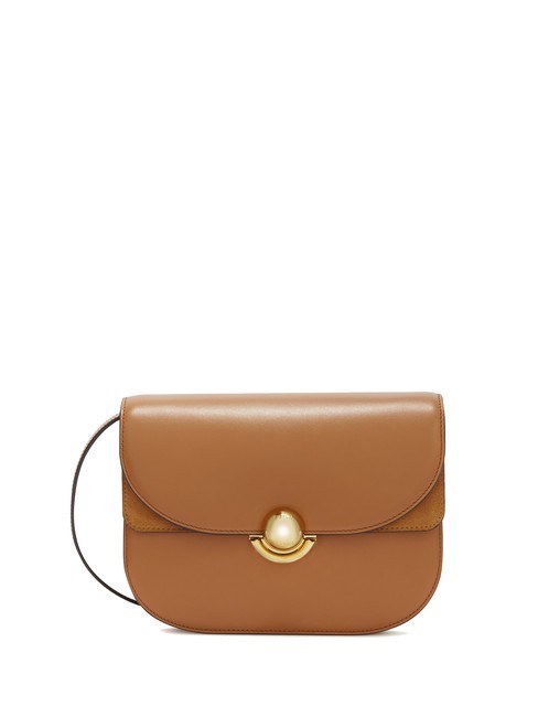 FURLA SFERA Torba skórzana z klapką na ramię brandy - Torby damskie