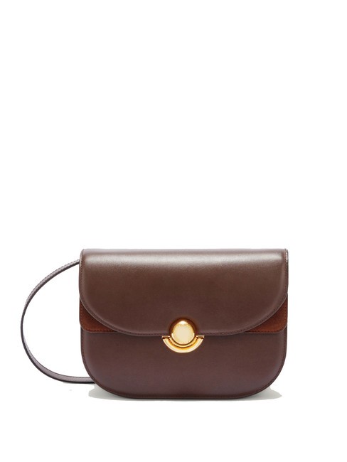 FURLA SFERA Torba skórzana z klapką na ramię czekolada - Torby damskie