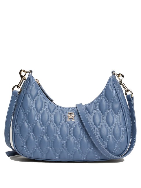 TOMMY HILFIGER REFINED Pikowana torba na ramię wyblakły tusz - Torby damskie