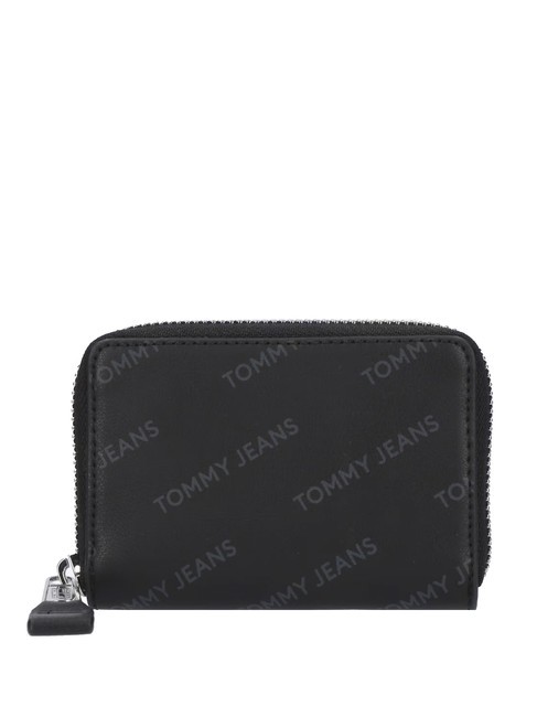 TOMMY HILFIGER TOMMY JEANS ESS MUST  Portfel zapinany na suwak cały czarny - Portfele damskie