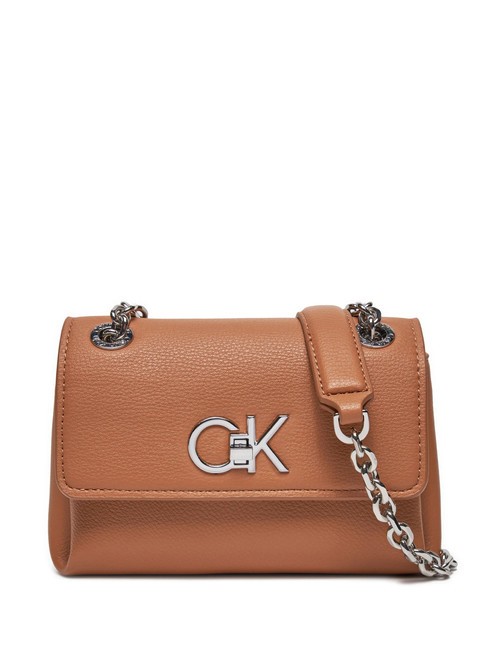 CALVIN KLEIN RE-LOCK Mała torebka na ramię / torba crossbody lew - Torby damskie