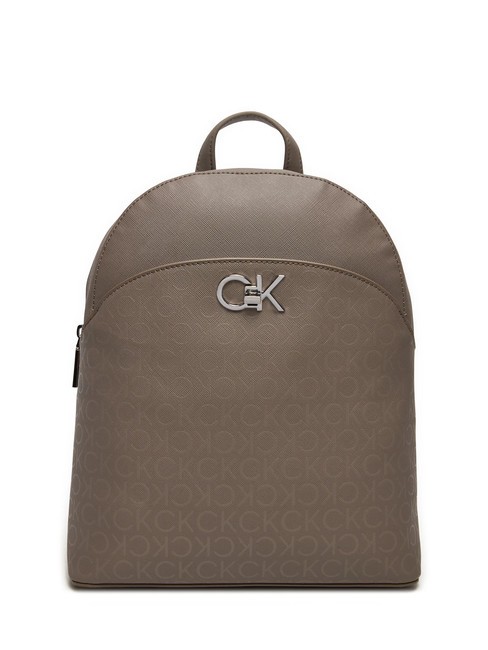 CALVIN KLEIN RE-LOCK  Plecak damski monogram żużlowy pu - Torby damskie