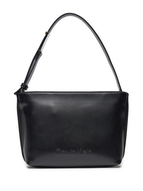 CALVIN KLEIN EMBOSSED CALVIN  Torba na ramię czarny - Torby damskie