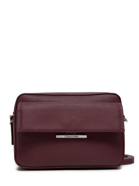 CALVIN KLEIN LINEAR Mała torba na ramię krwisty - Torby damskie
