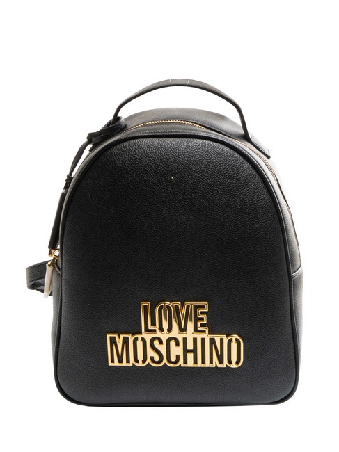 LOVE MOSCHINO GOLD LOGO Plecak Czarny - Torby damskie