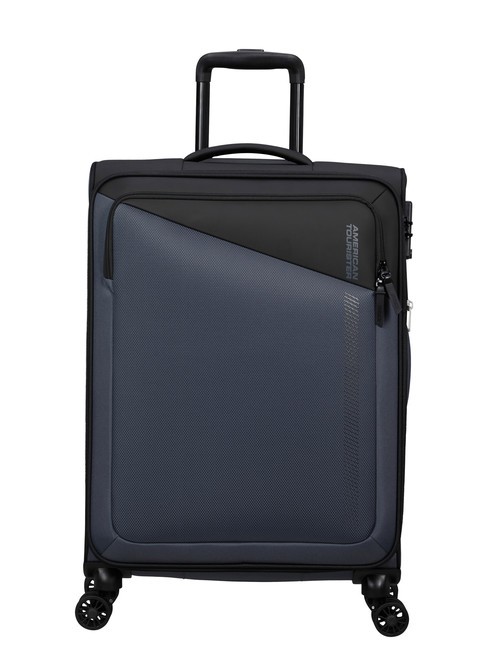 AMERICAN TOURISTER DARING DASH Średni wózek rozszerzalny czarny/szary - Wózki półsztywne