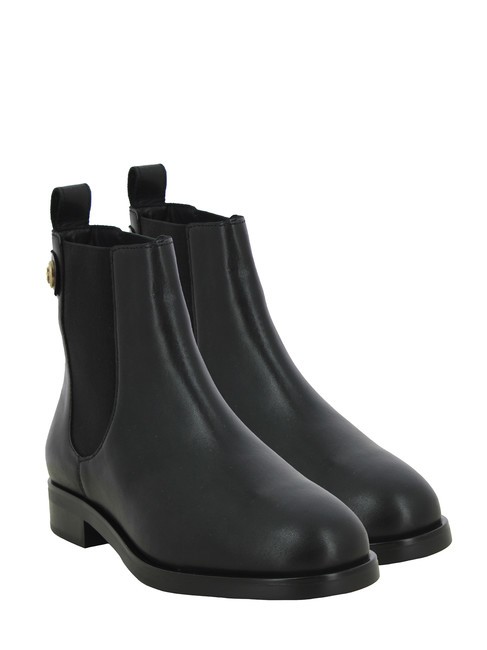 TOMMY HILFIGER STUD LOW CHELSEA Skórzane botki za kostkę CZARNY - Buty damskie