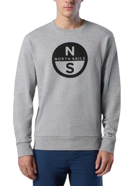 NORTH SAILS BASIC Bluza z okrągłym dekoltem i nadrukowanym logo szary melanż - Bluzy męskie