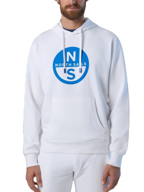 NORTH SAILS BASIC Bluza z kapturem z nadrukiem logo biały - Bluzy męskie