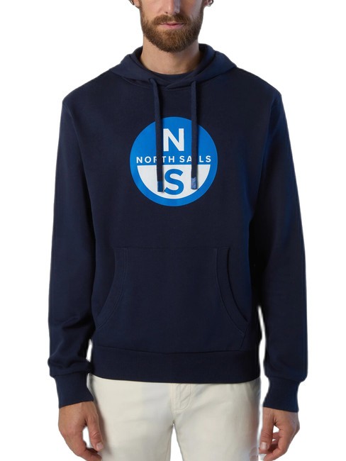 NORTH SAILS BASIC Bluza z kapturem z nadrukiem logo granatowy - Bluzy męskie