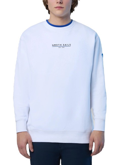 NORTH SAILS BASIC Bluza bawełniana z napisem logo biały - Bluzy męskie