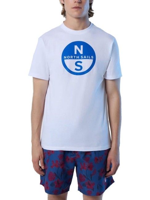 NORTH SAILS BASIC Koszulka bawełniana z nadrukowanym logo biały - Koszulki męskie