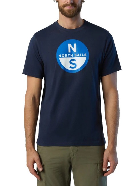 NORTH SAILS BASIC Koszulka bawełniana z nadrukowanym logo granatowy - Koszulki męskie