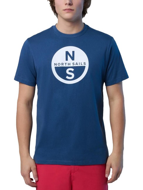 NORTH SAILS BASIC Koszulka bawełniana z nadrukowanym logo ciemny denim - Koszulki męskie