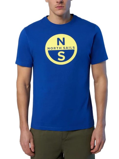 NORTH SAILS BASIC Koszulka bawełniana z nadrukowanym logo surfować w kolorze niebieskim - Koszulki męskie