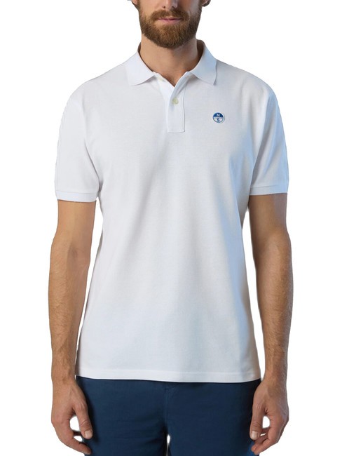 NORTH SAILS BASIC Koszulka polo bawełniana z krótkim rękawem biały - Polo męskie